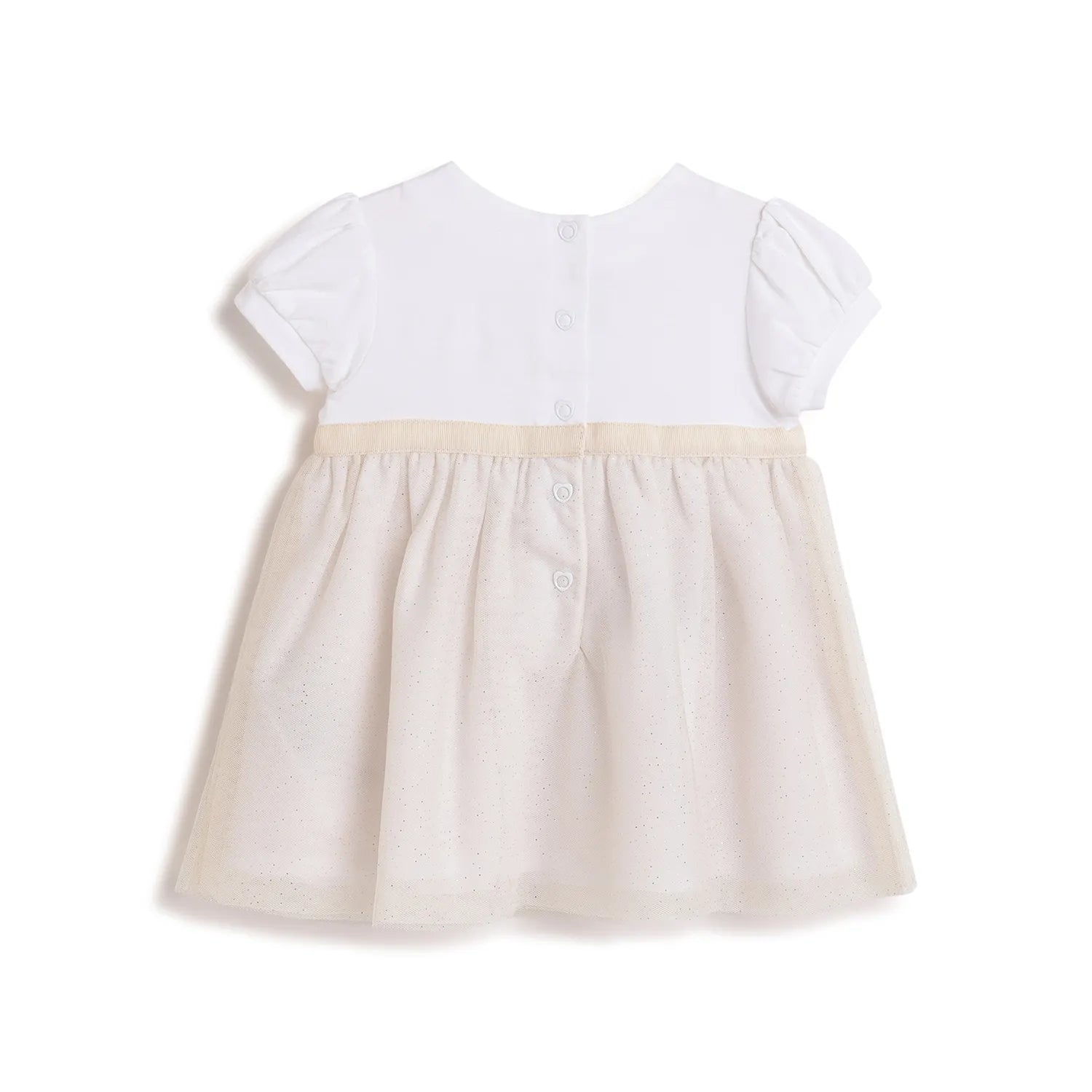 Girls Beige Fit &amp; Flare Dress