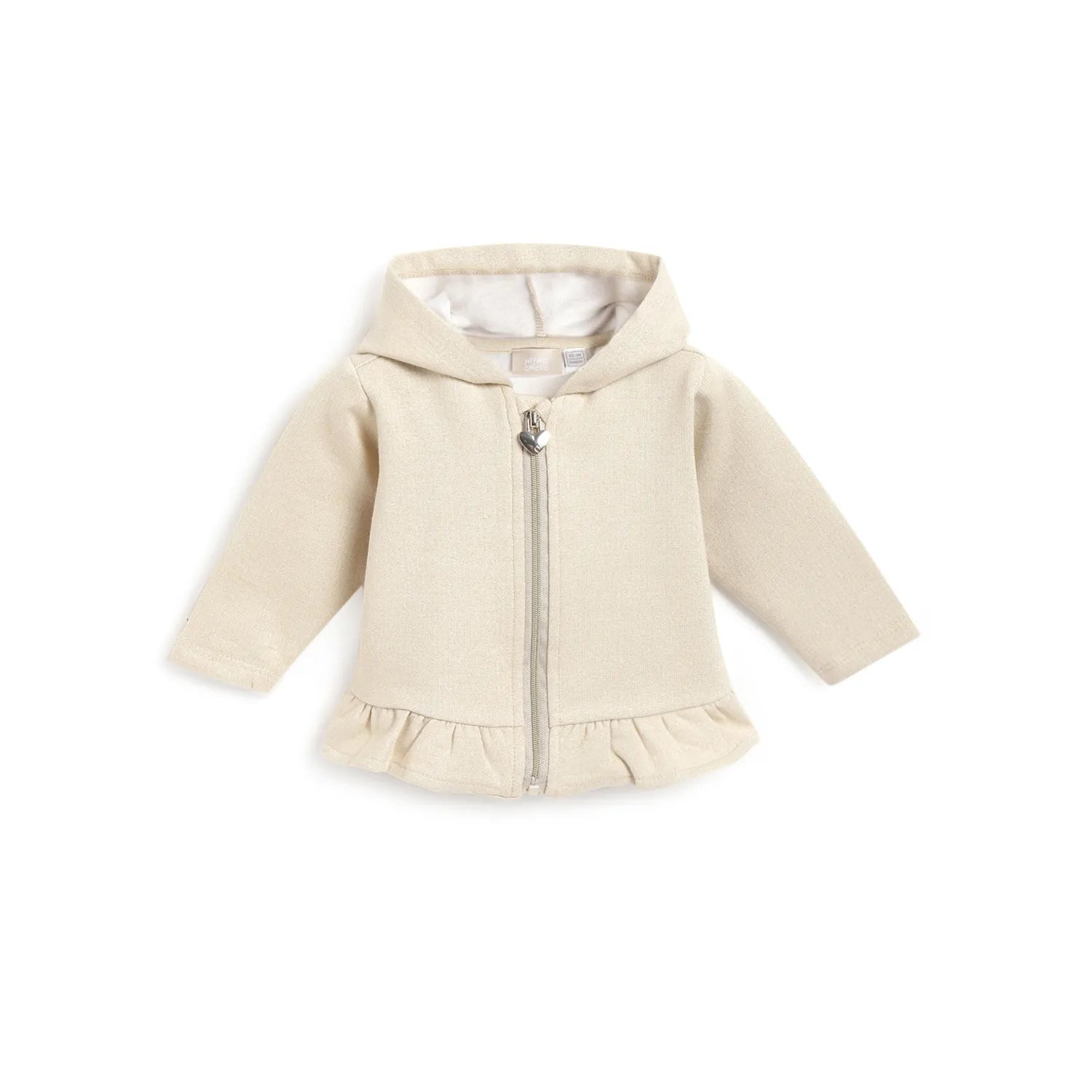 Girls Beige Hooded Sweatshirt