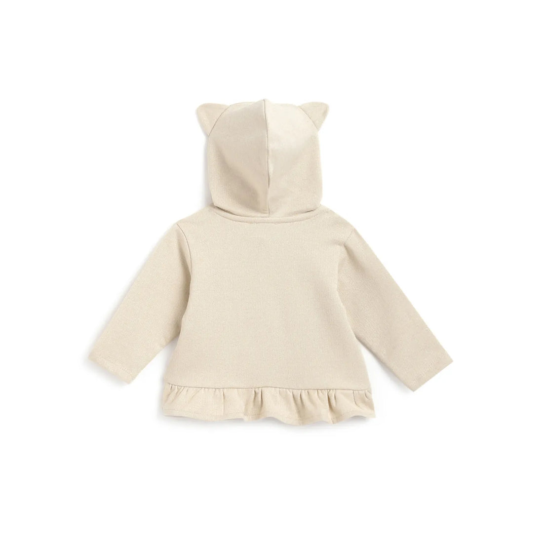 Girls Beige Hooded Sweatshirt