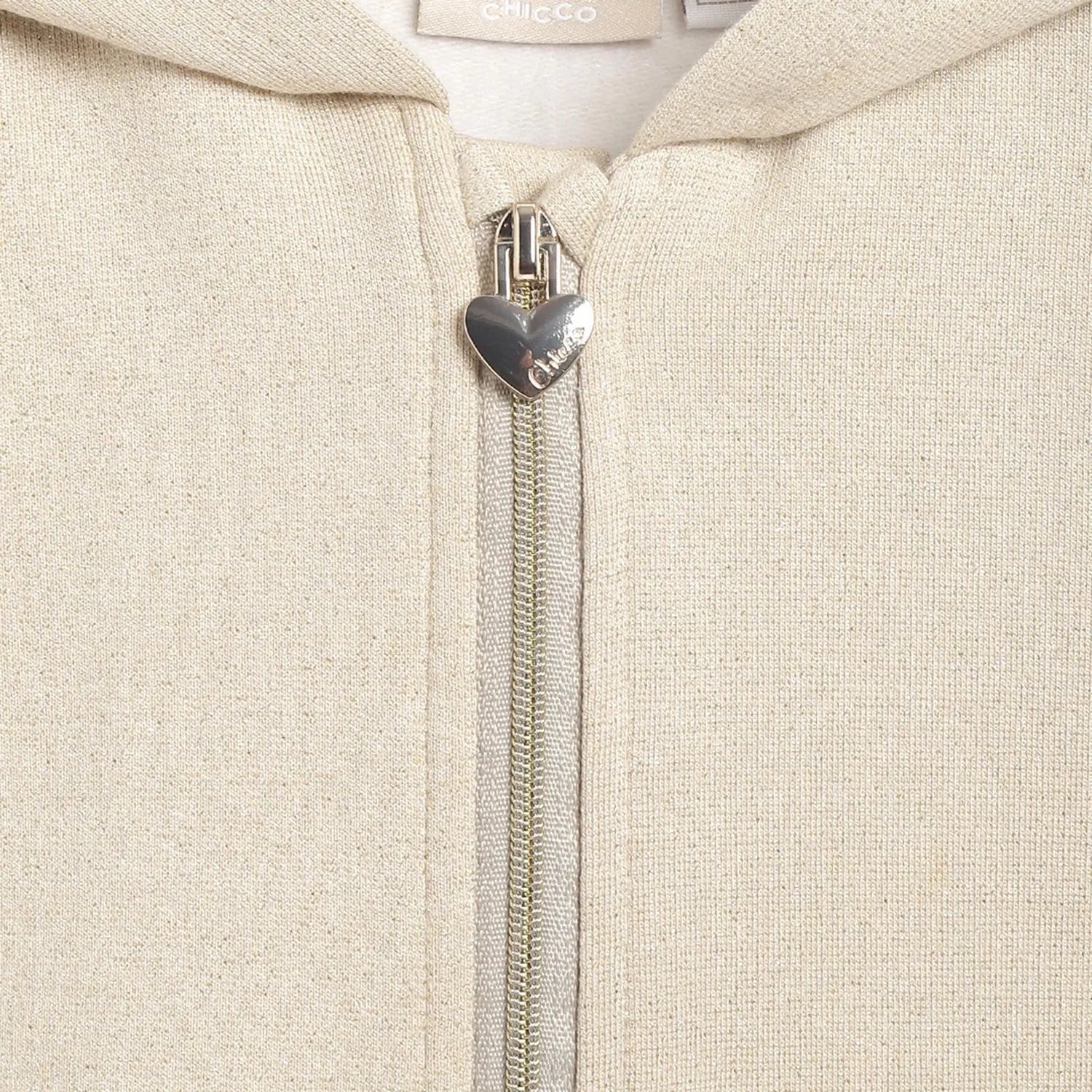 Girls Beige Hooded Sweatshirt