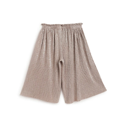 Girls Beige Knitted Trousers