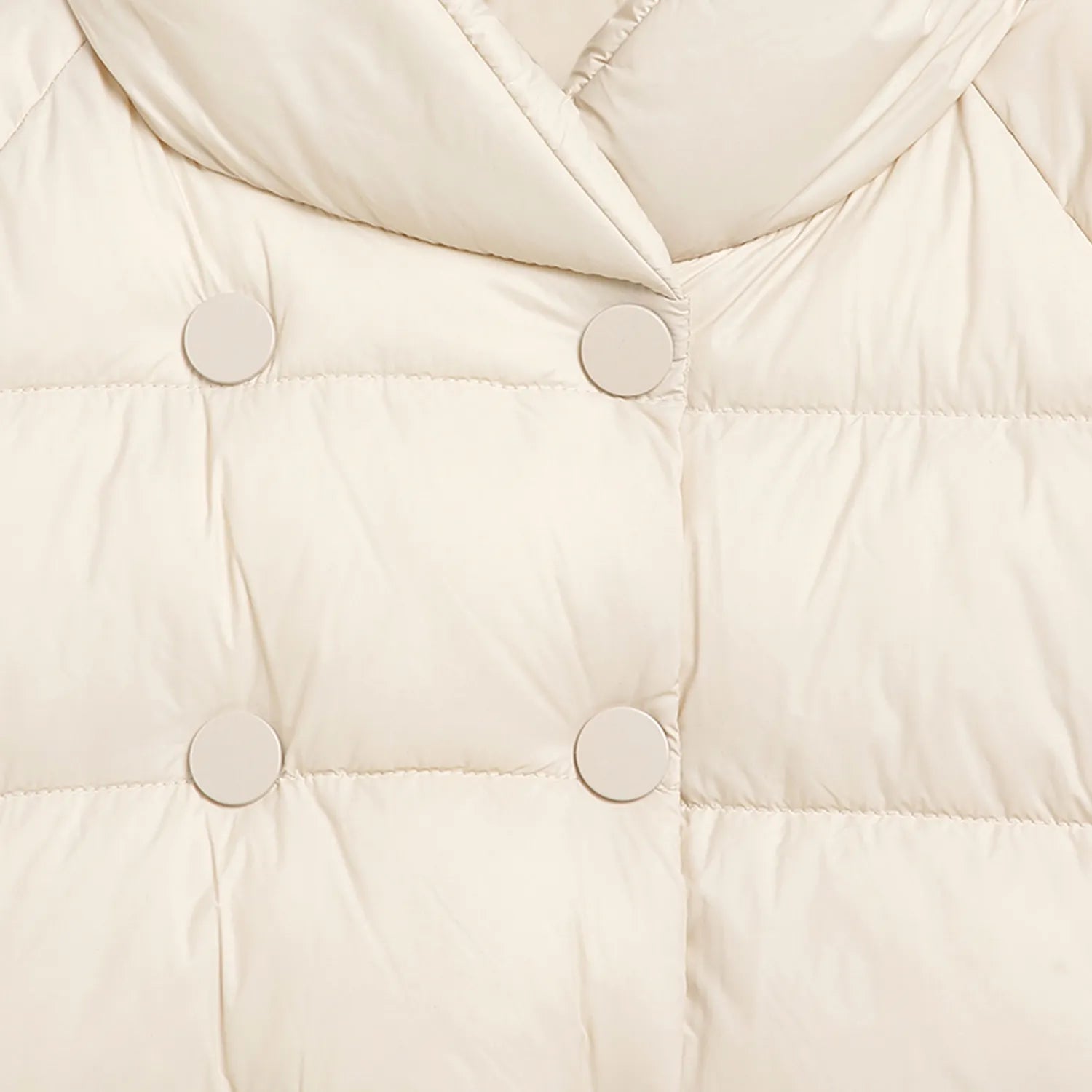 Girls Beige Long Sleeves Padded Jacket