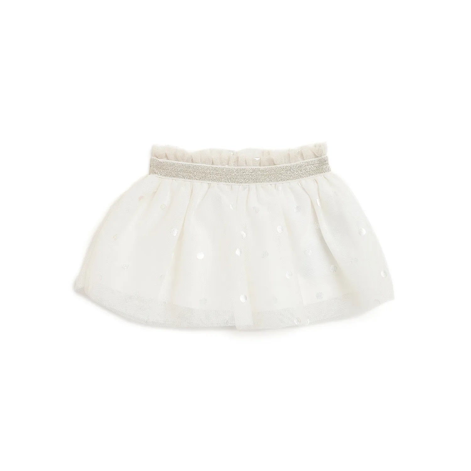 Girls Beige Printed Skirt