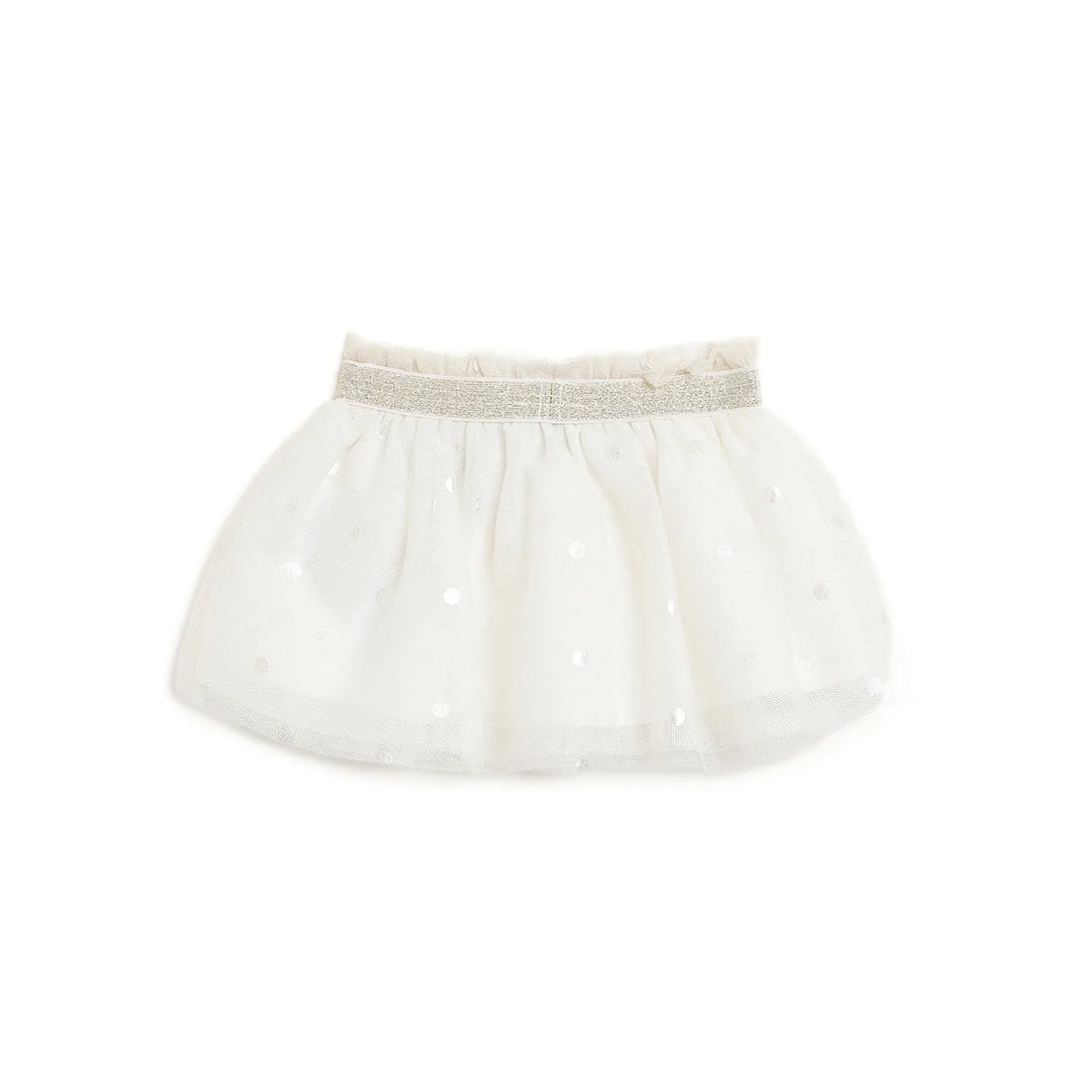 Girls Beige Printed Skirt