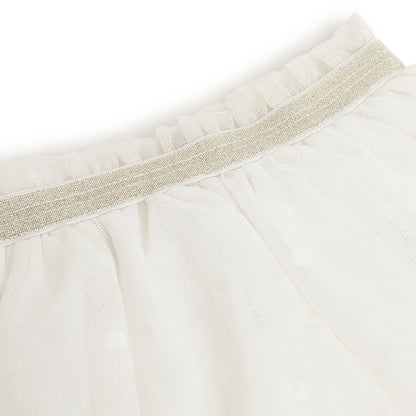 Girls Beige Printed Skirt