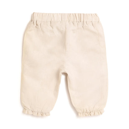 Girls Beige Relaxed Trousers