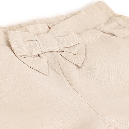 Girls Beige Relaxed Trousers