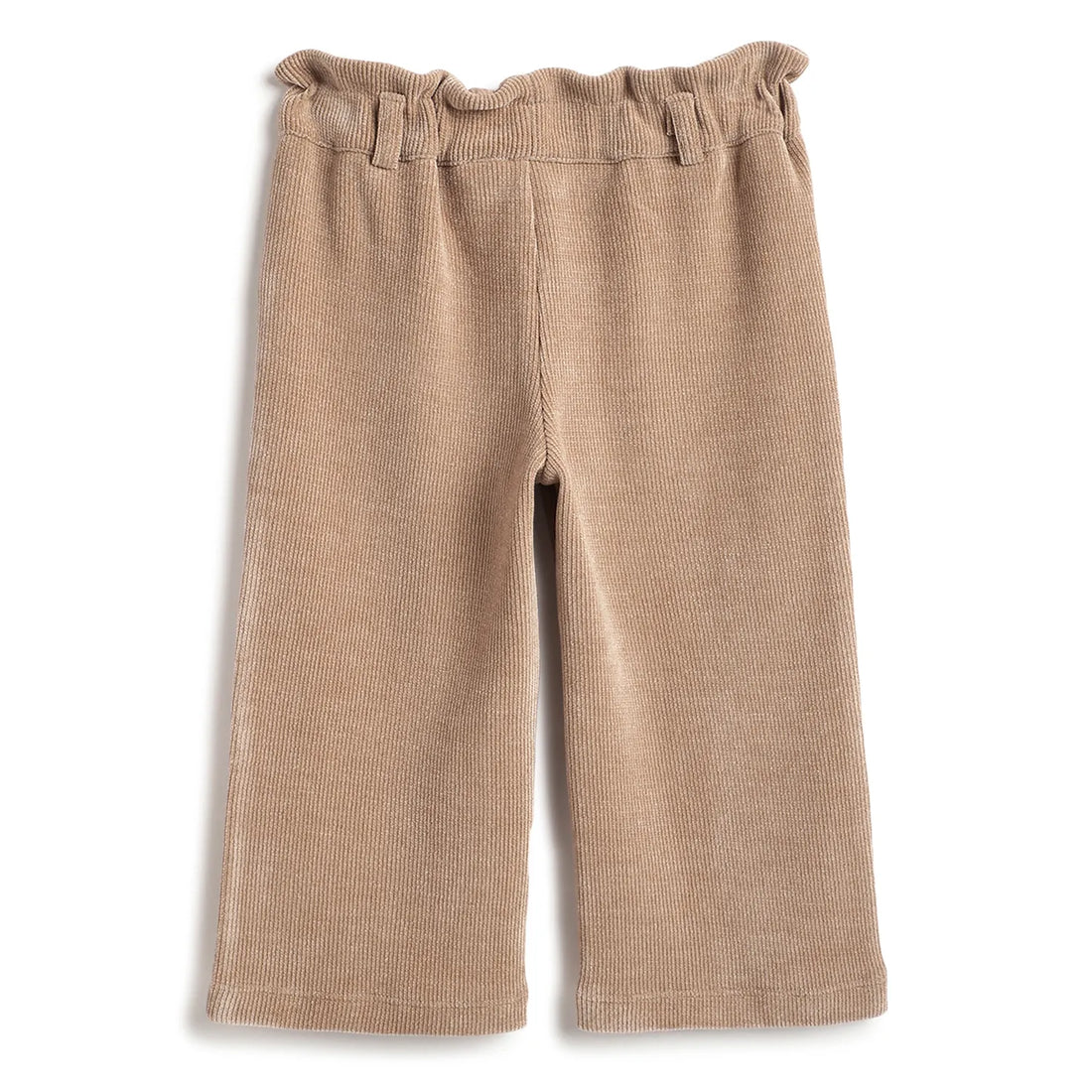 Girls Beige Solid Trousers