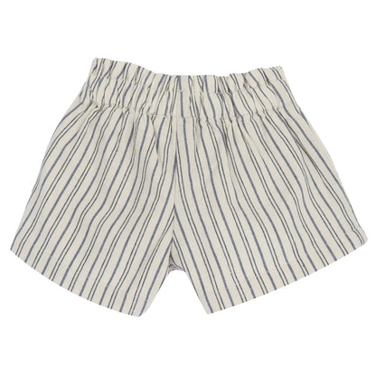 Girls Beige Striped Shorts
