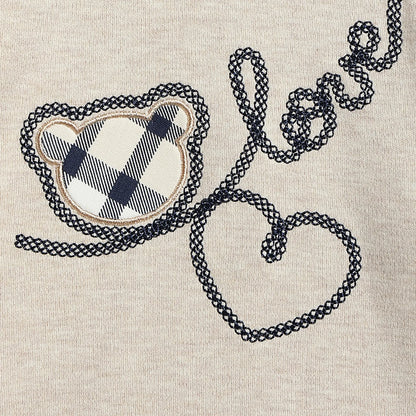 Girls Beige Sweatshirt and Leggings