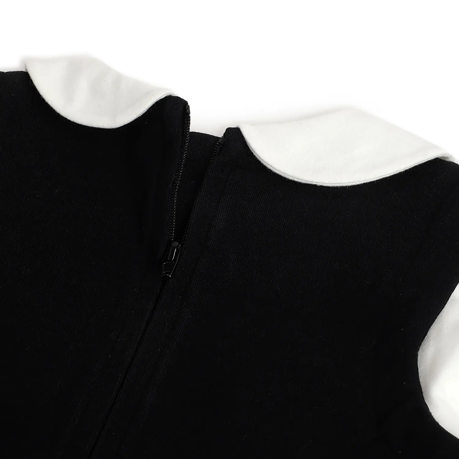 Girls Black &amp; White Solid Dress