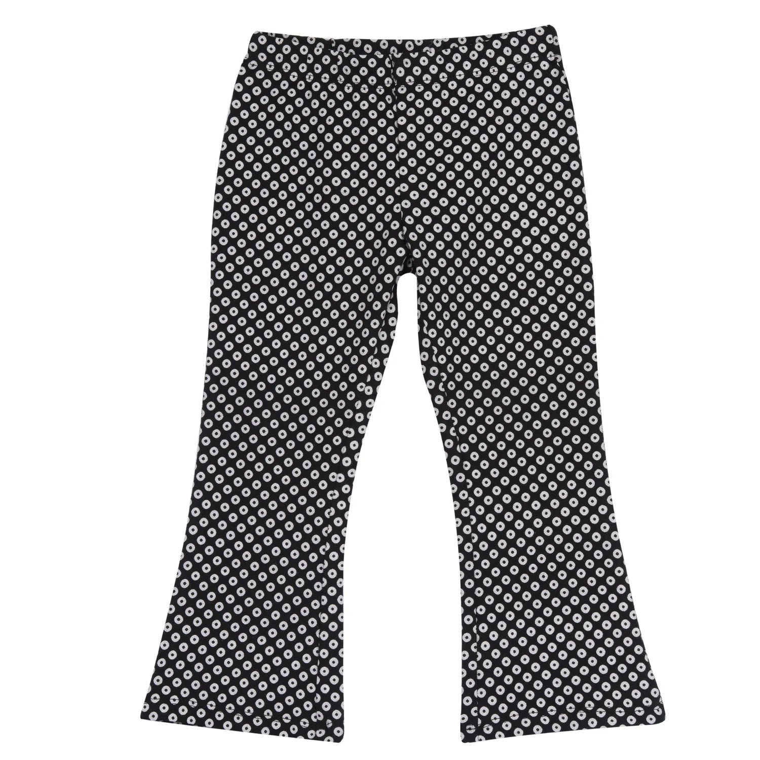 Girls Black Printed Leggings