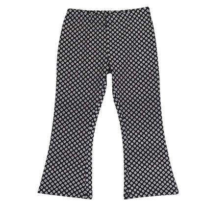 Girls Black Printed Leggings