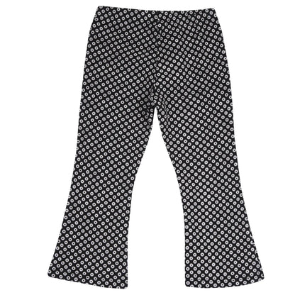 Girls Black Printed Leggings