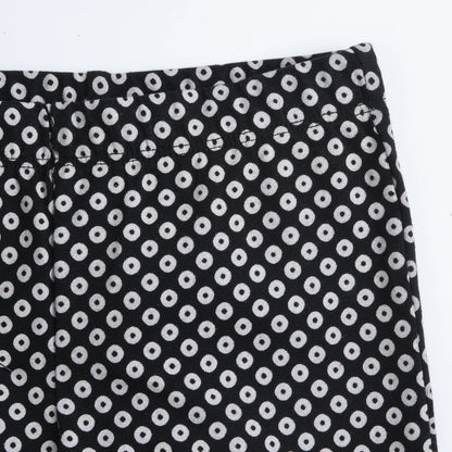 Girls Black Printed Leggings