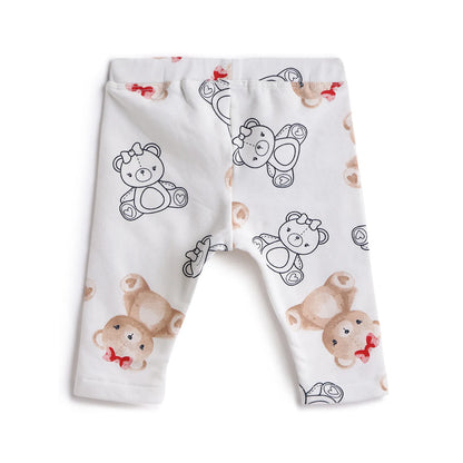 Girls Blue &amp; White Printed Sweatshirt with Leggings