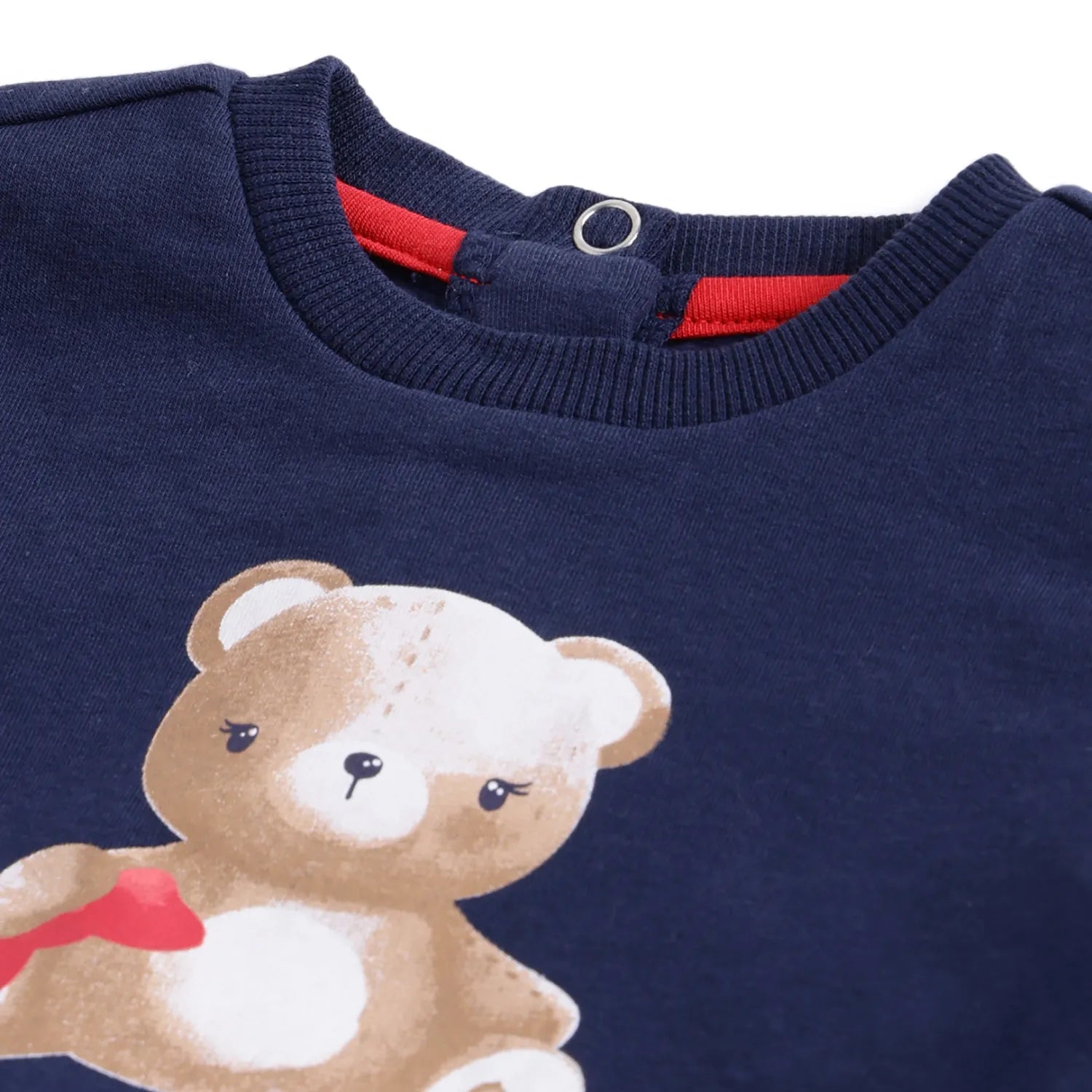 Girls Blue &amp; White Printed Sweatshirt with Leggings