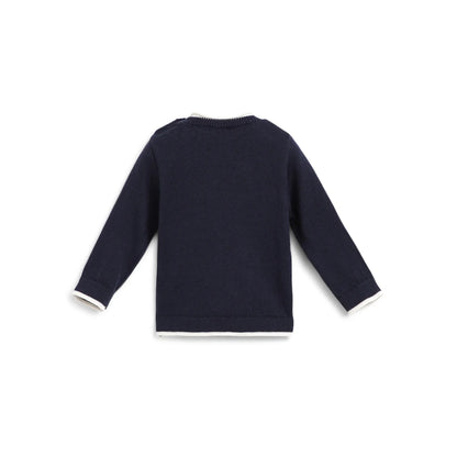 Girls Blue Animal Printed Pullover