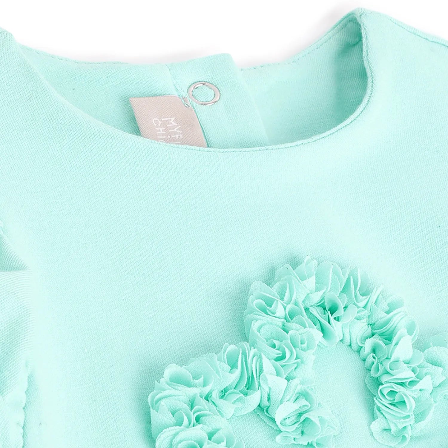 Girls Blue Cap Sleeves T-shirt