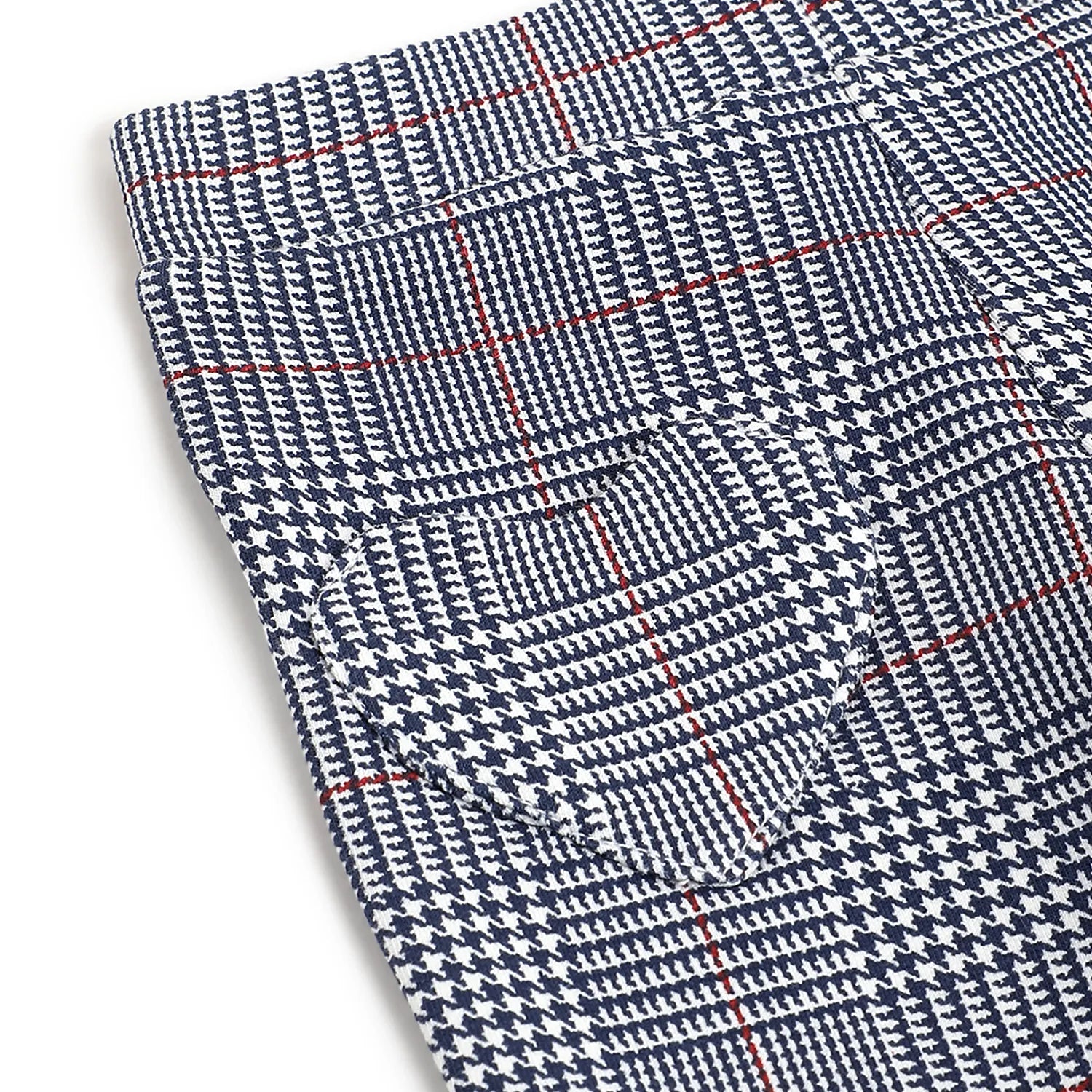 Girls Blue Checked Trousers