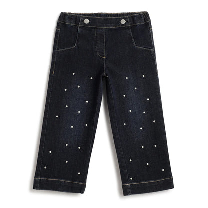Girls Blue Embellished Jeans