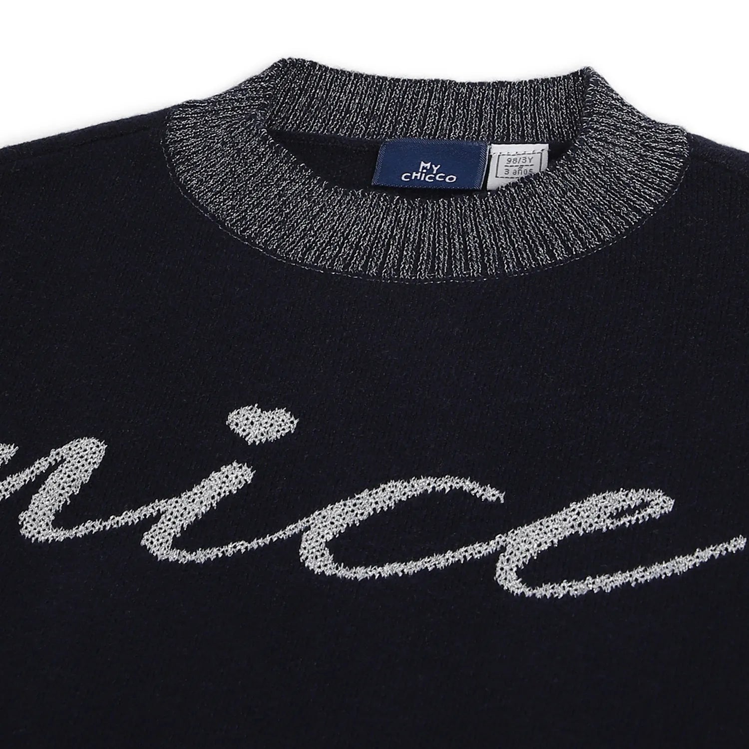 Girls Blue Embroidered Pullover