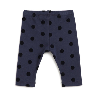 Girls Blue Printed Ankle-Length Leggings