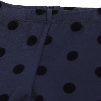 Girls Blue Printed Ankle-Length Leggings