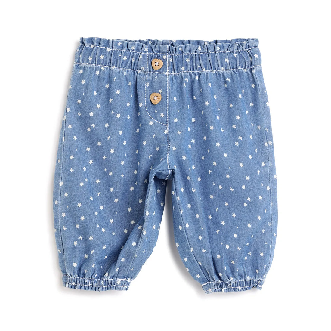 Girls Blue Printed Joggers