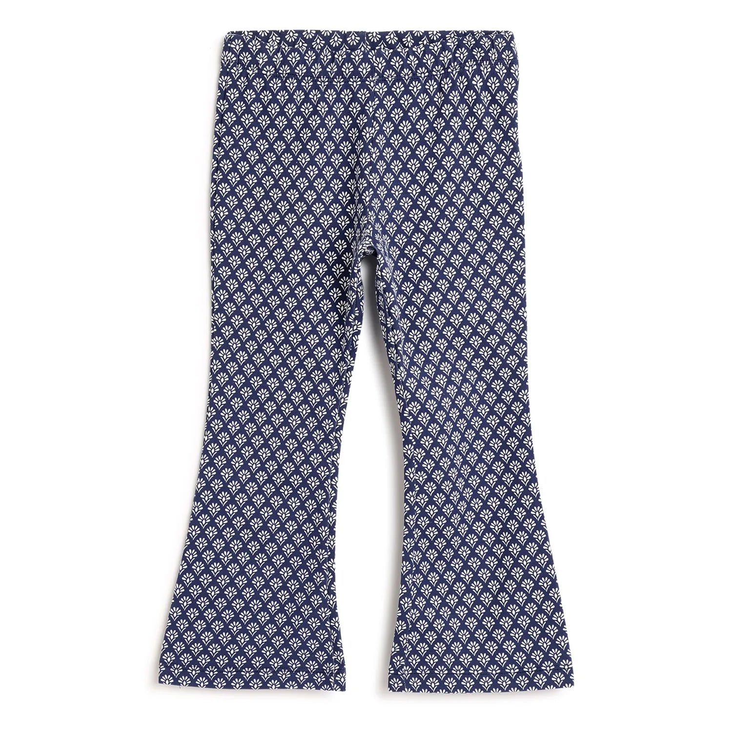 Girls Blue Printed Trousers