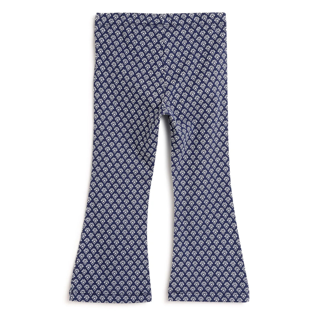 Girls Blue Printed Trousers