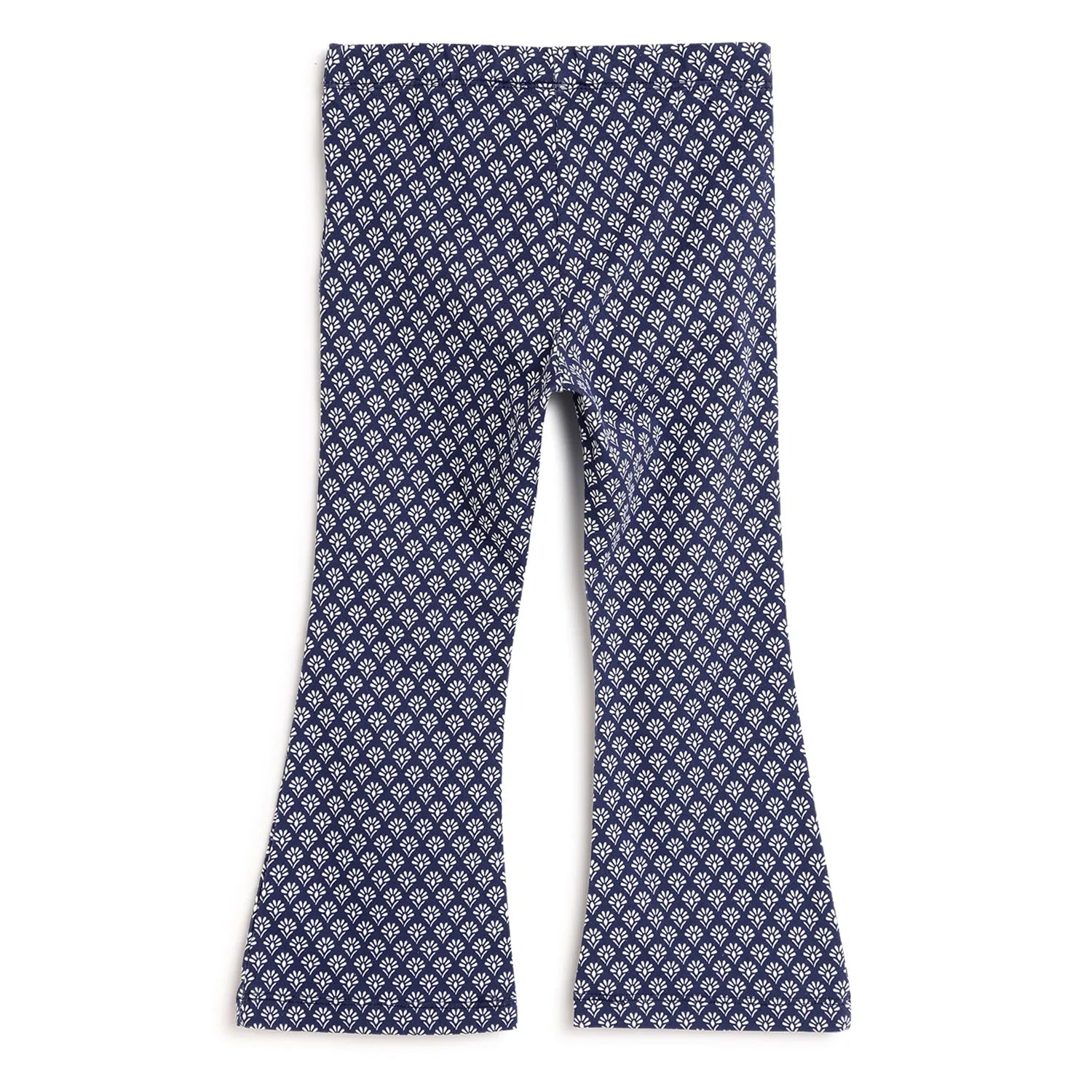 Girls Blue Printed Trousers