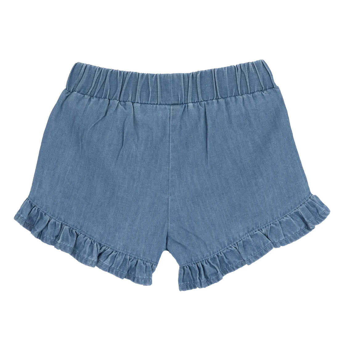 Girls Blue Self Design Shorts