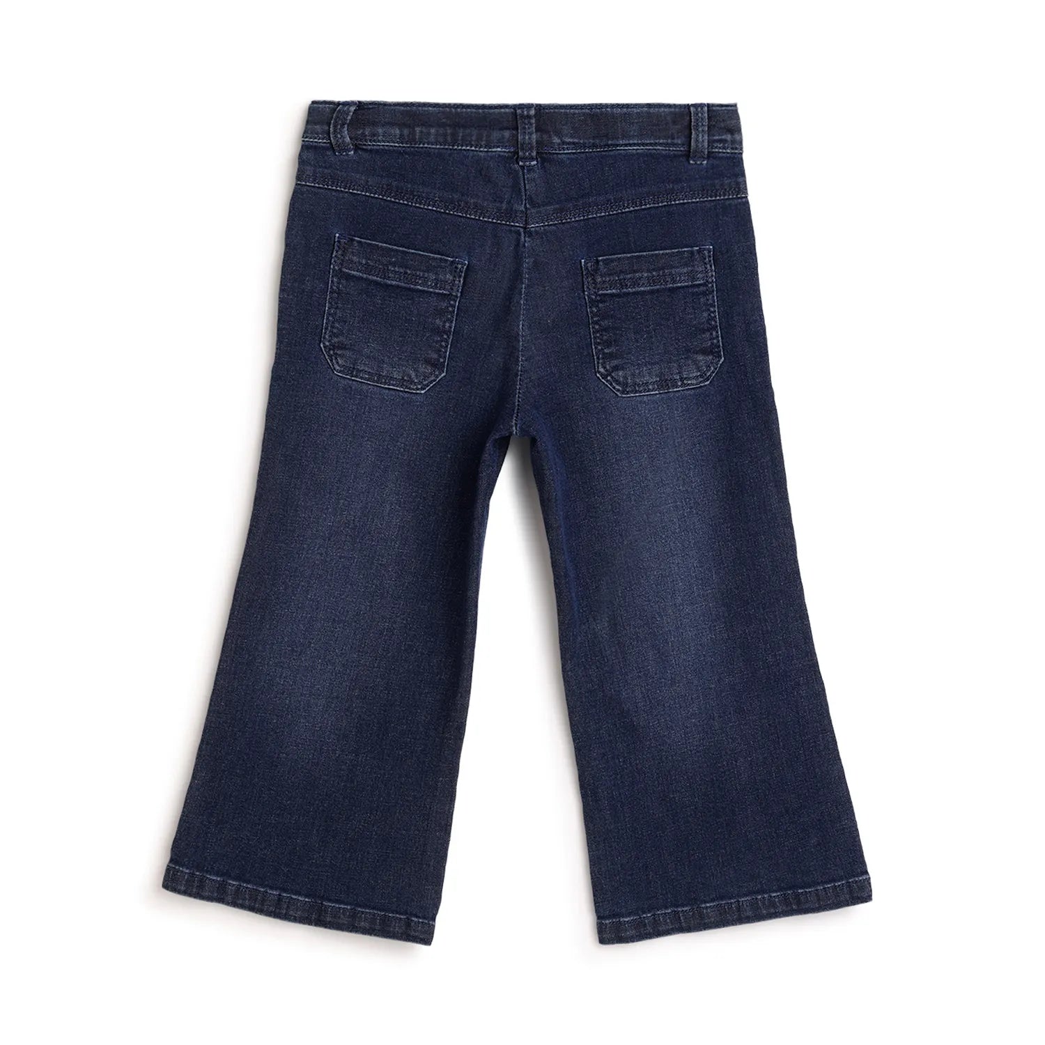 Girls Blue Solid Jeans