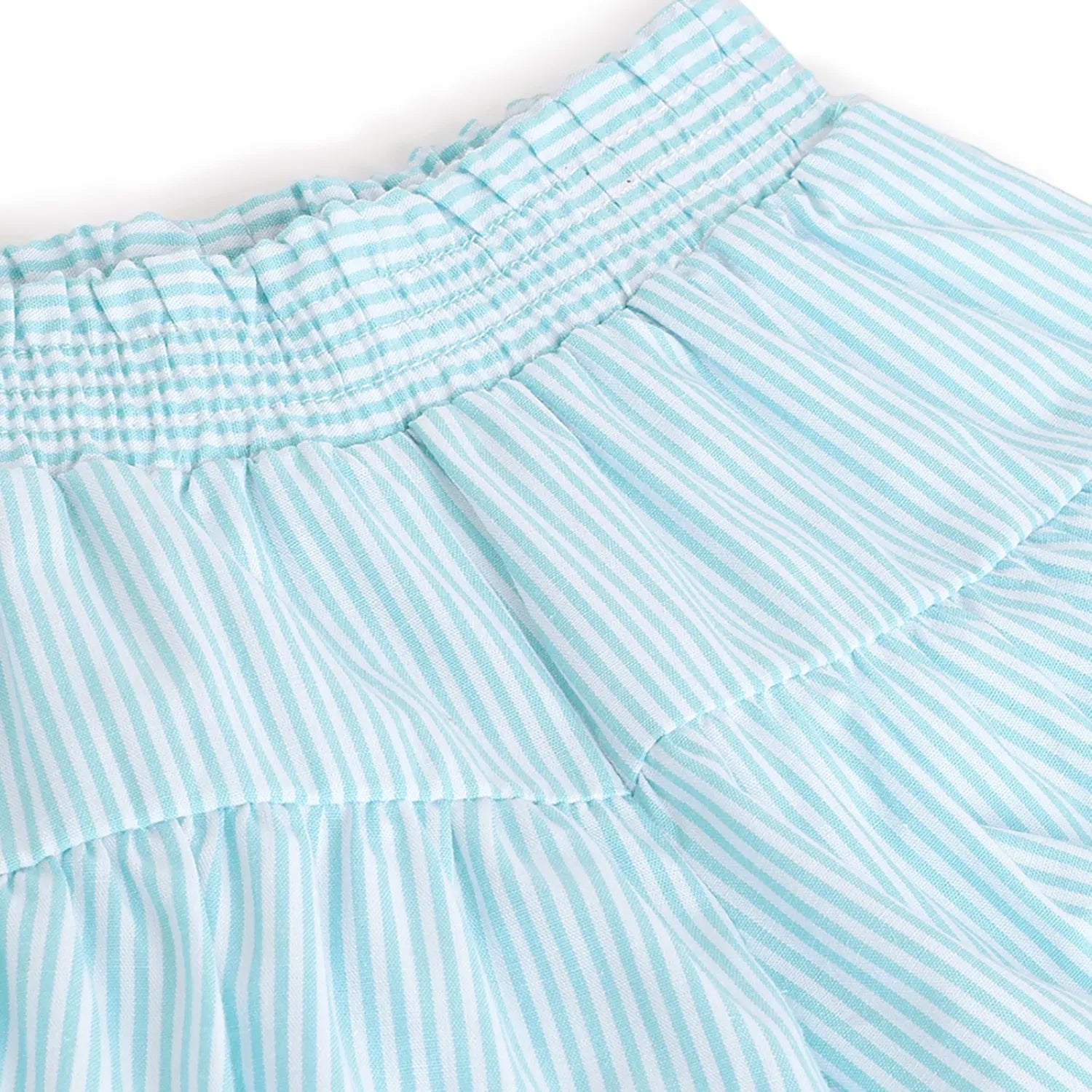 Girls Blue Striped Shorts