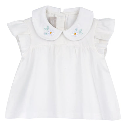 Girls Bronze Embroidered Top