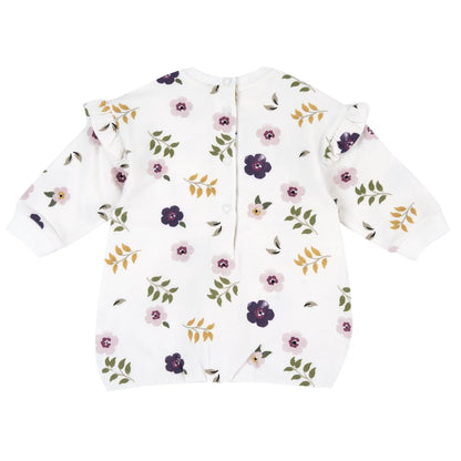 Girls Bronze Printed Long Sleeve Dress