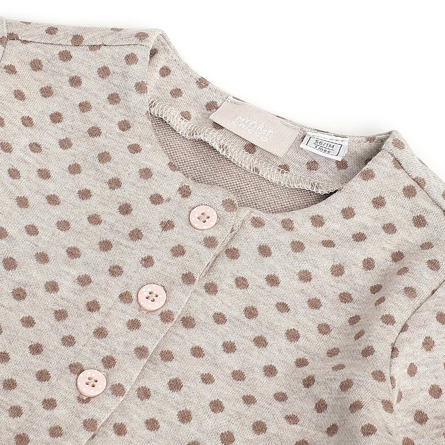 Girls Brown Printed Cardigan