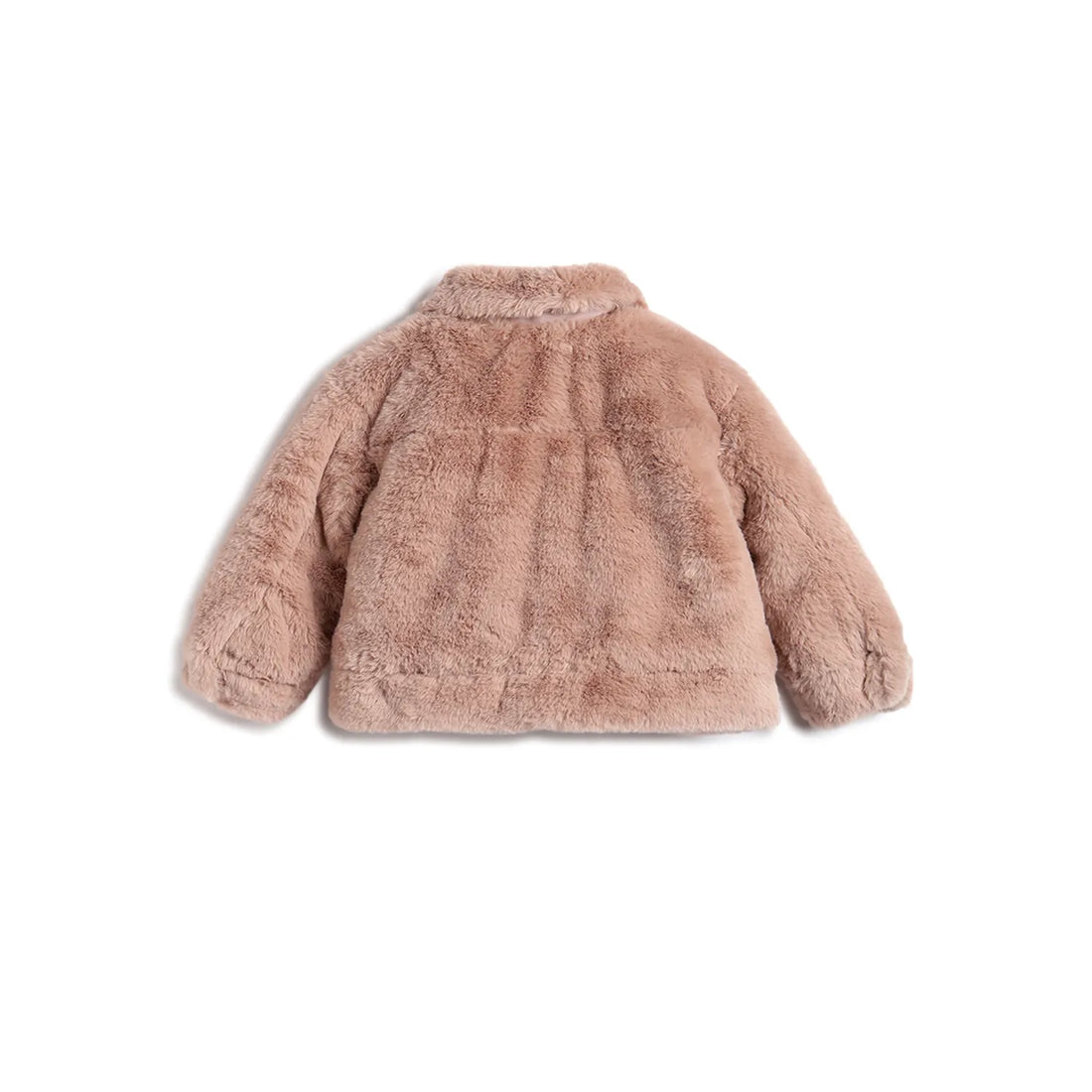 Girls Brown Self Design Jacket