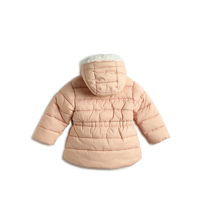 Girls Brown Solid Jacket