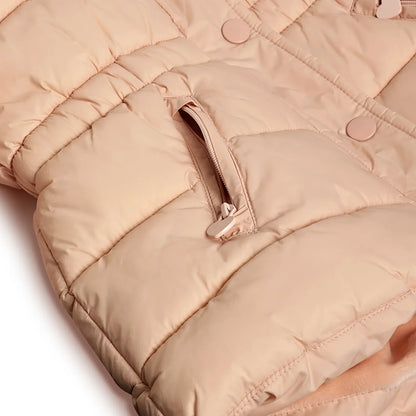 Girls Brown Solid Jacket