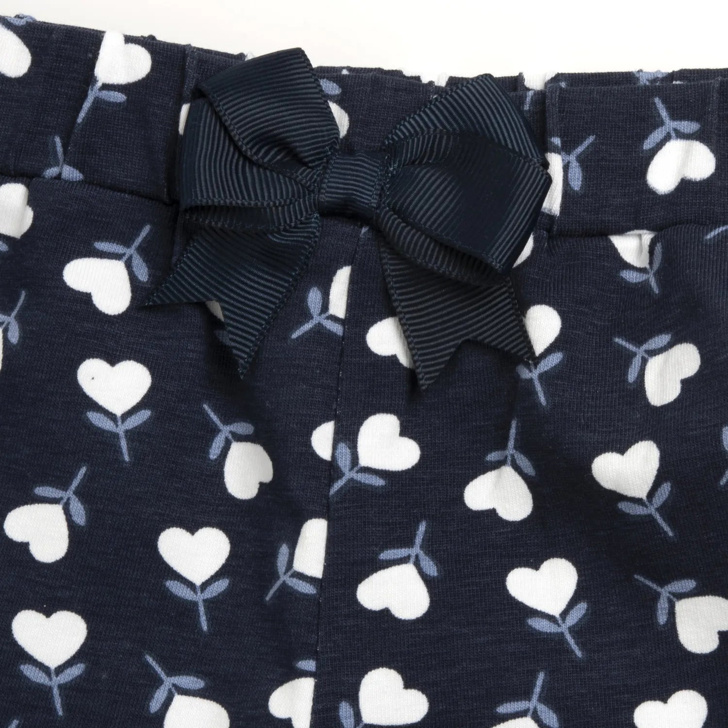 Girls Dark Blue Graphic Printed T-Shirt with Shorts