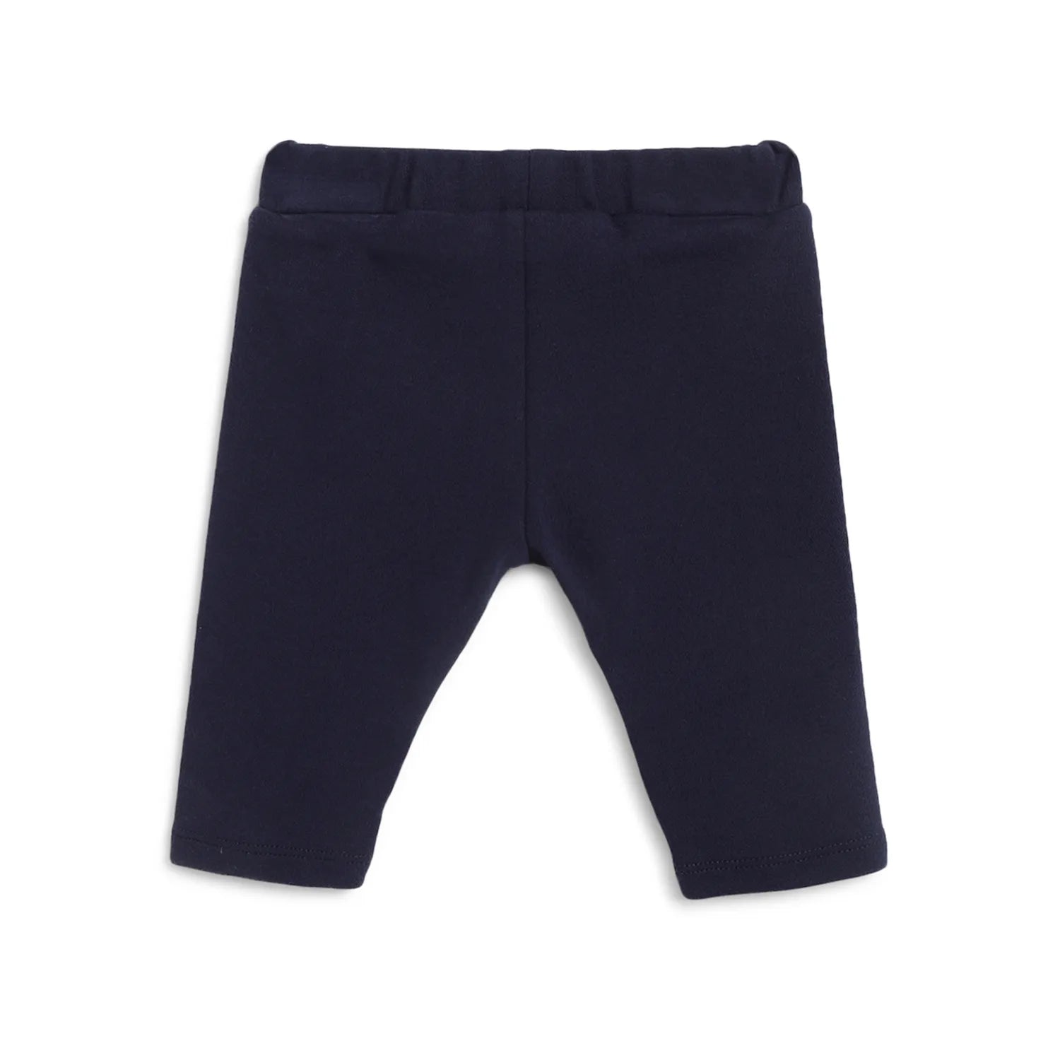 Girls Dark Blue Mid-Rise Relaxed Fit Trousers