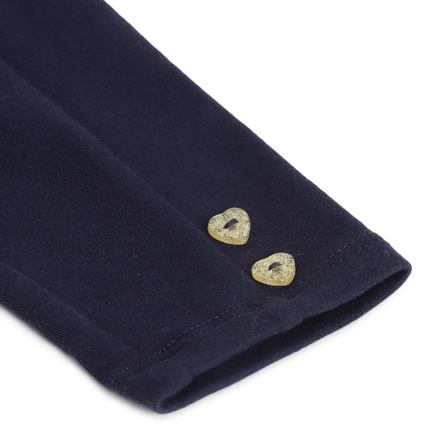 Girls Dark Blue Mid-Rise Relaxed Fit Trousers