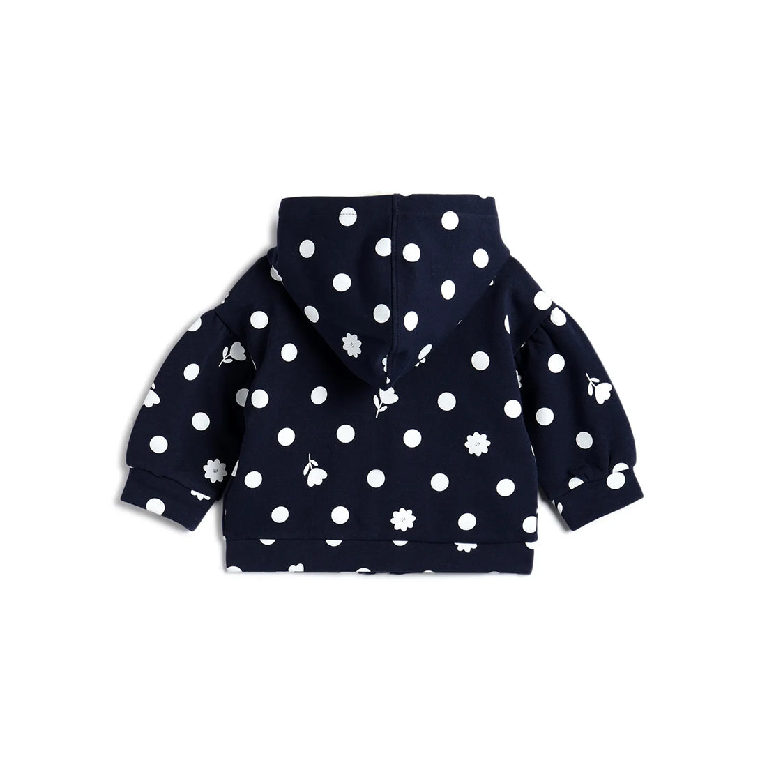 Girls Dark Blue Printed Cardigan