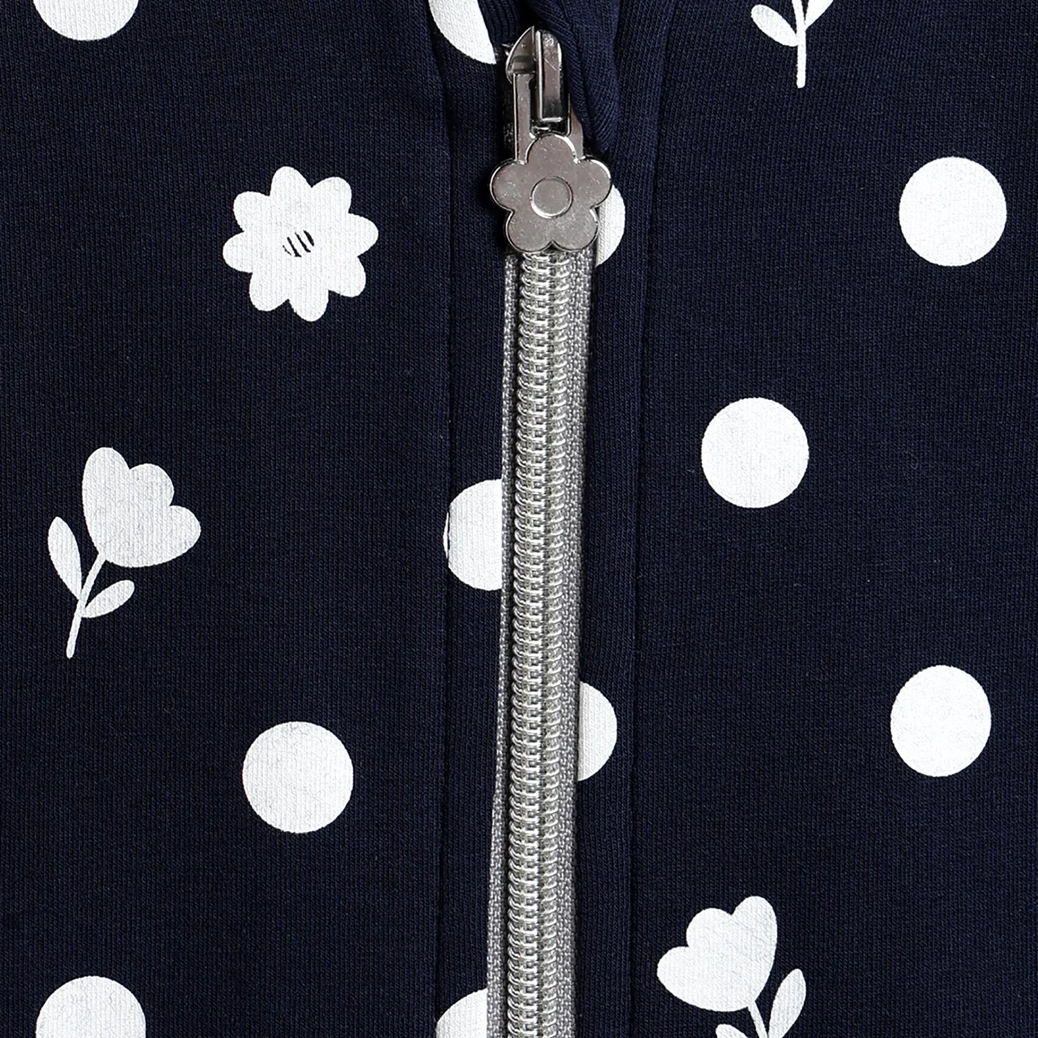 Girls Dark Blue Printed Cardigan