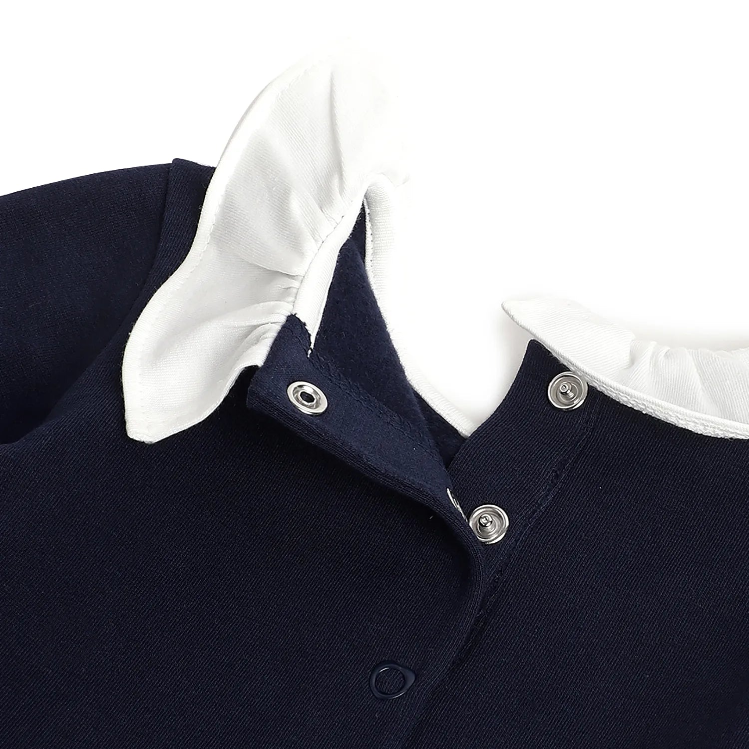 Girls Dark Blue Printed Dress