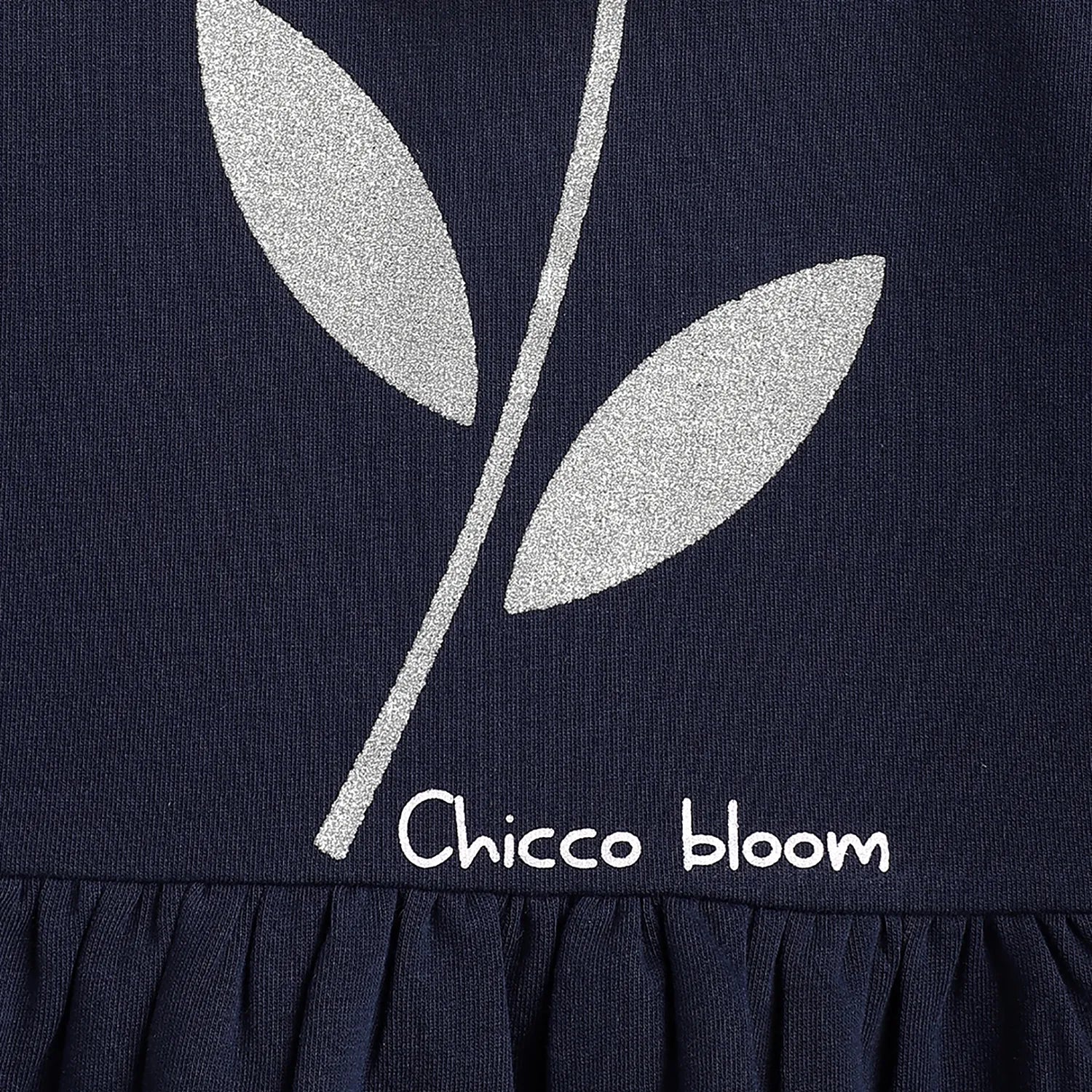 Girls Dark Blue Printed Dress