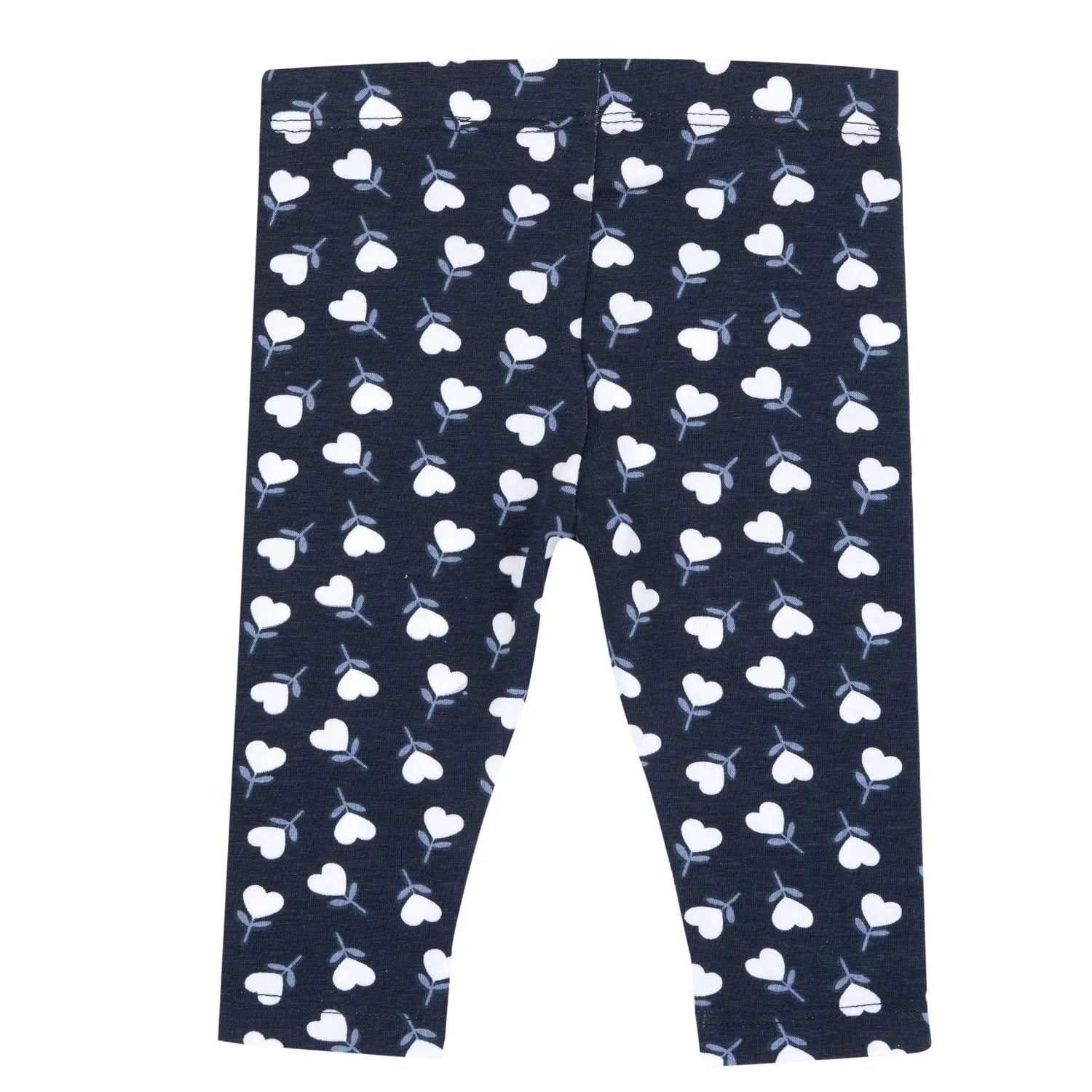 Girls Dark Blue Printed Leggings