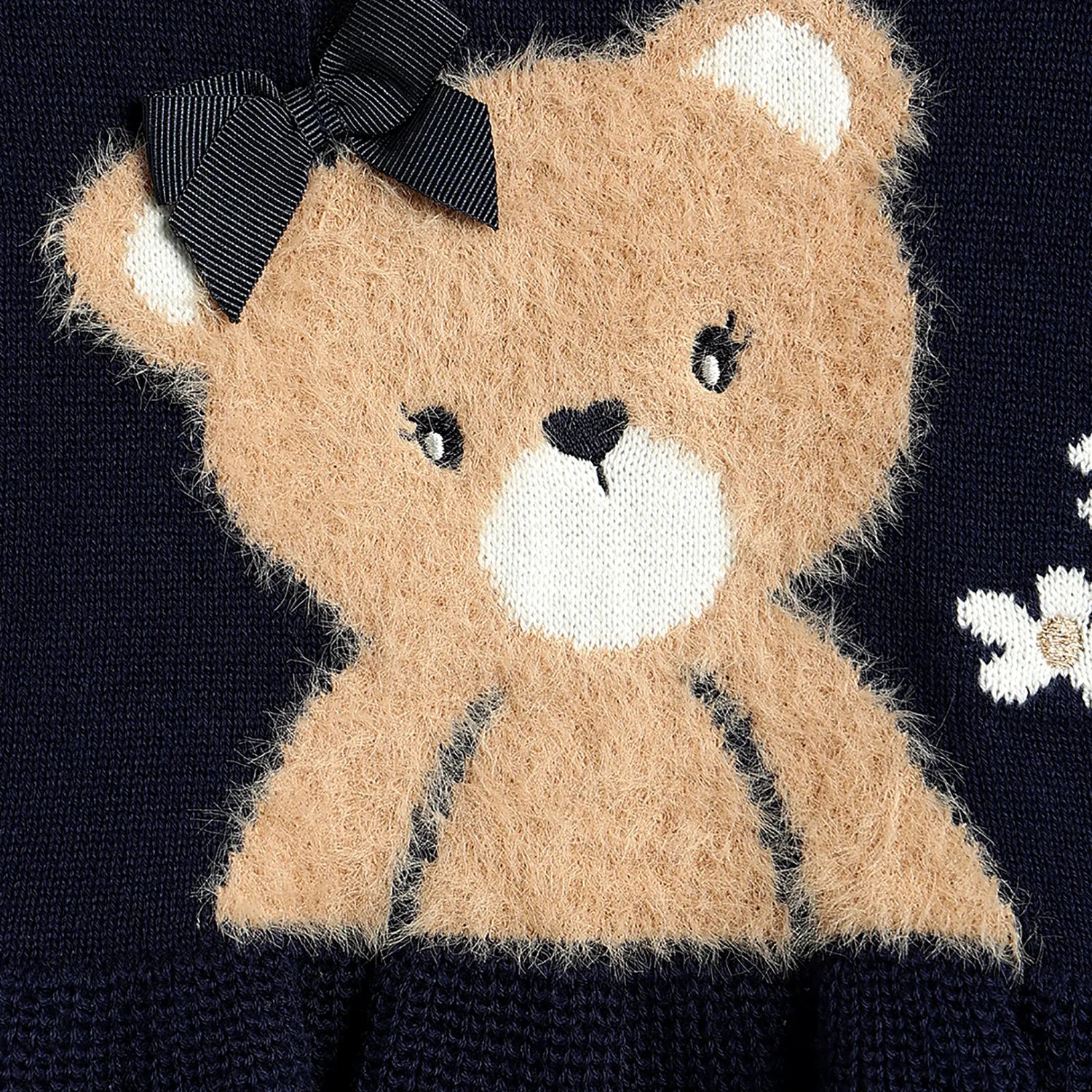 Girls Dark Blue Printed Pullover